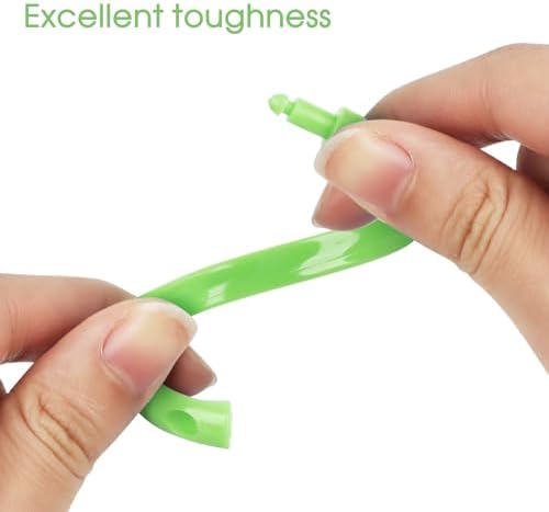 Green Shower Curtain Hooks - 12 Pcs Circular Plastic Shower Curtain Rings for Bathroom - O Shaped Green Shower Hooks Rings for Shower Curtain Rod
