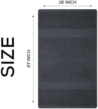 Premium 100% Cotton Hand Towels – Pack of 24, 16x27 Inch – Quick-Dry, Highly Absorbent Salon Towels for Hair Care, Gym, Spa & Bathroom – Charcoal Grey