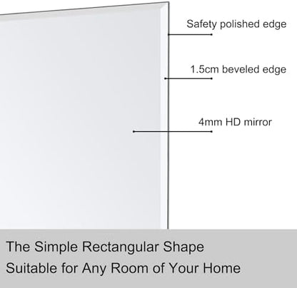2 Pack 24"x36" Bathroom Vanity Mirror for Over Sink, Frameless Wall Mirror