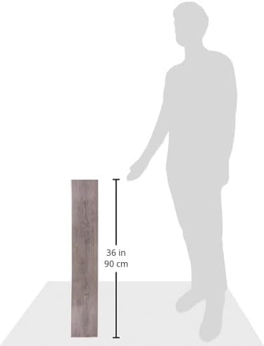 Vinyl Peel and Stick Floor Tile, Self-Adhesive Wood Plank, 60-Pack (90 Square Feet) - 6 Inch Width, 36 Inch Length, 1.2mm - Light Grey Oak - Easy DIY Nexus Planks for Any Room by Achim Home Decor
