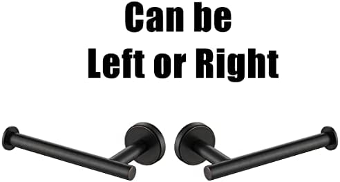 JQK Toilet Paper Holder Oil Rubbed Bronze, 5 Inch 304 Stainless Steel Thick 0.8mm Tissue Paper Dispenser for Bathroom, Hold Mega Rolls Wall Mount, 2 Pack, TPH120-ORB-P2