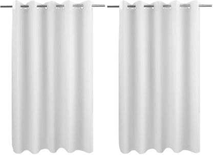 River Dream No Hook Hotel Cloth Shower Curtain Microfiber - Waterproof Soft Washable Fabric Shower Curtain or Liner with Magnets, White, Standard Size (Pack of 2)