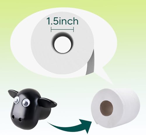 Sheep Toilet Paper Roll Holder, Tissue Paper Storage Stand, 3D Printed Black Sheep Loo Roll Holder, Wall Mount Tissue Basket for Bathroom, Fun Housewarming Gift & Bathroom Decor (3)