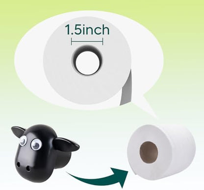 Sheep Toilet Paper Roll Holder, Tissue Paper Storage Stand, 3D Printed Black Sheep Loo Roll Holder, Wall Mount Tissue Basket for Bathroom, Fun Housewarming Gift & Bathroom Decor (3)