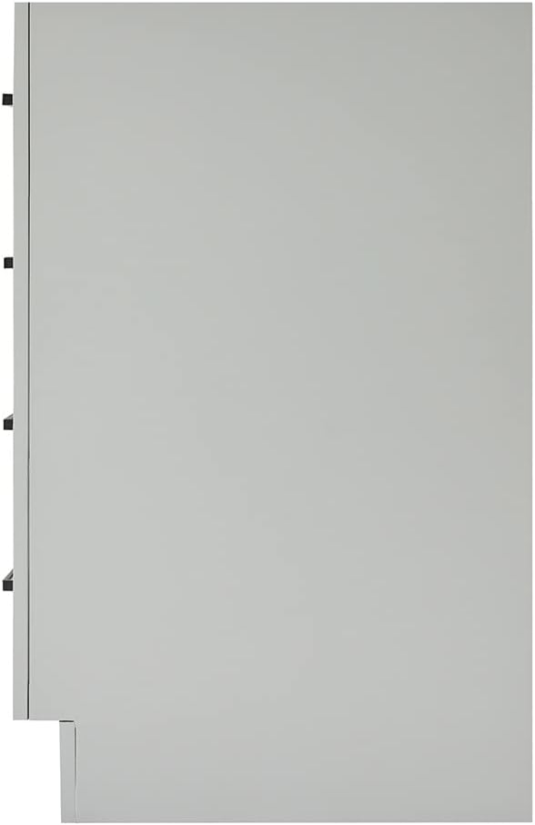 ARIEL Hepburn 42-inch Bathroom Vanity Base Cabinet,Solid Wood, 2 Soft Closing Doors, 9 Dovetail Drawers, Grey