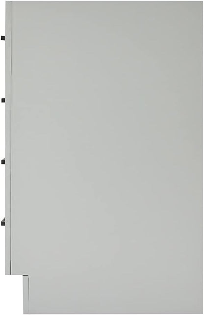 ARIEL Hepburn 42-inch Bathroom Vanity Base Cabinet,Solid Wood, 2 Soft Closing Doors, 9 Dovetail Drawers, Grey