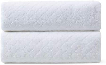 Hailea 2 Piece White Hand Towels Set 16x31 Inches,Soft Microfibers Bathroom Towel Set 2 Pack,Highly Absorbent Quick Dry Luxury Towel Hotel Spa Gym Hand Towel Collection for Bathroom