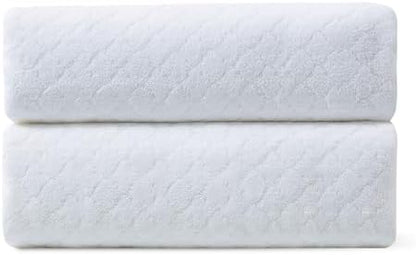 Hailea 2 Piece White Hand Towels Set 16x31 Inches,Soft Microfibers Bathroom Towel Set 2 Pack,Highly Absorbent Quick Dry Luxury Towel Hotel Spa Gym Hand Towel Collection for Bathroom
