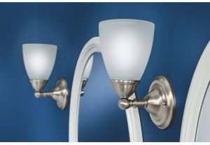 Moen YB2261BN Brantford 1-Light Dual-Mount Bath Bathroom Vanity Fixture with Frosted Glass, Brushed Nickel