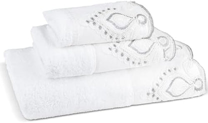Zahari Home Monaco Modern 3 Piece Bath Ensemble - Luxury Bath Towel Set for Contemporary Decor
