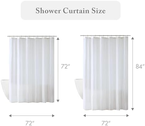 Madison Park Anna Sheer Shower Curtain for Bathroom, 72 x 72, White