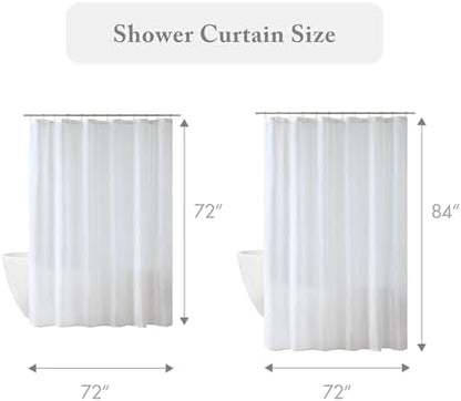 Madison Park Anna Sheer Shower Curtain for Bathroom, 72 x 72, White