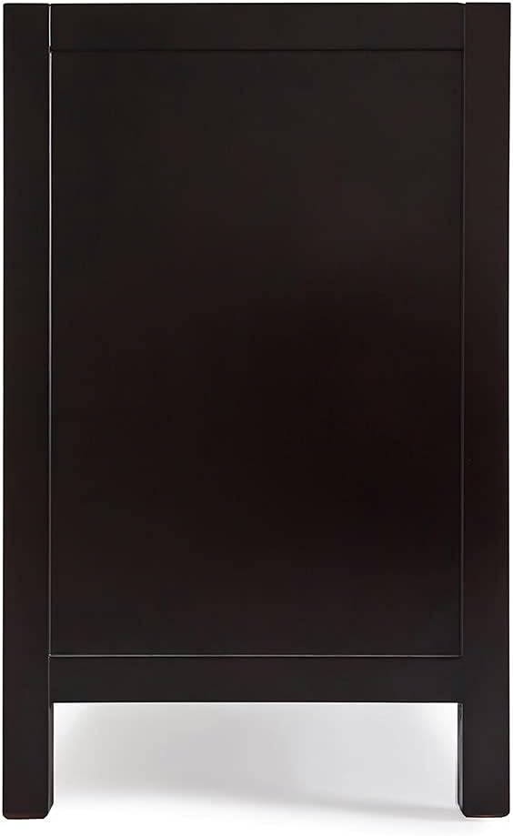 ARIEL Cambridge 36-inch Bathroom Vanity Base Cabinet,Solid Wood, 2 Soft Closing Doors, 5 Dovetail Drawers, Espresso