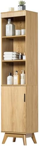 Bifins Natural 68" Tall Bathroom Storage Cabinet,15.7" Width