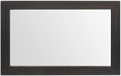 YOSHOOT Hand-Made Wooden Spliced Wall Mirror for Bathroom, Rustic Farmhouse Vanity Mirror, Décor Wall Art, Solid Wood Frame, Vertical or Horizontal Hanging, 60" x 36", Black