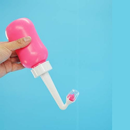 Upside Down Bidet for Postpartum Care, Old People&Child Cleansing.Portable Bidet Sprayer and Travel Bidet with Hand Held Bidet Bottle for Personal Cleansing (S, red)