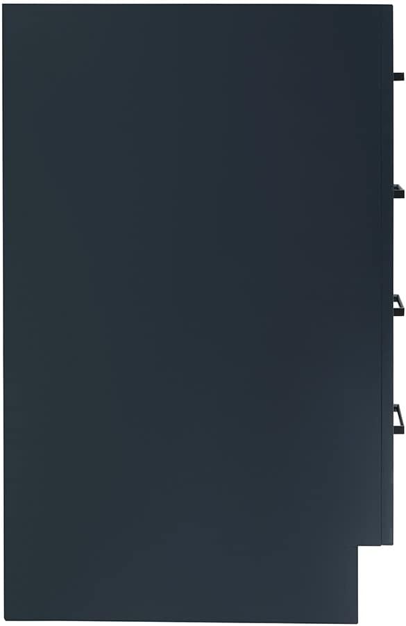 ARIEL Hepburn 48-inch Bathroom Vanity Base Cabinet,Solid Wood, 2 Soft Closing Doors, 9 Dovetail Drawers, Midnight Blue