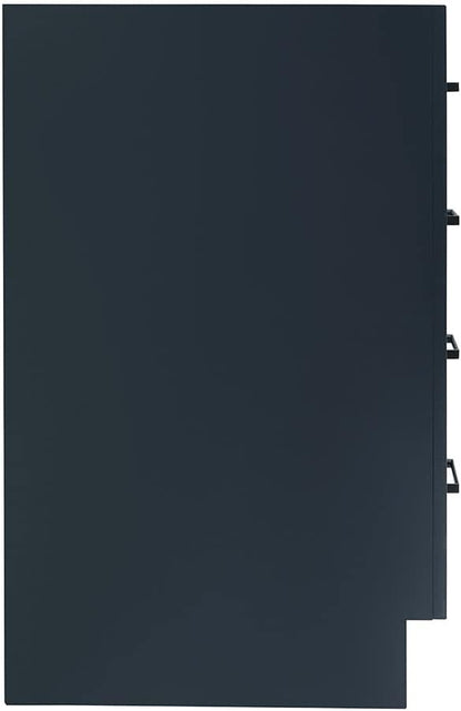 ARIEL Hepburn 48-inch Bathroom Vanity Base Cabinet,Solid Wood, 2 Soft Closing Doors, 9 Dovetail Drawers, Midnight Blue