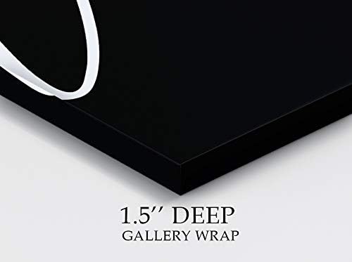 Renditions Gallery Black Wash Sign Bathroom Décor Gallery Wrapped Canvas Wall Art, 12x12,