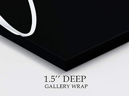 Renditions Gallery Black Wash Sign Bathroom Décor Gallery Wrapped Canvas Wall Art, 12x12,