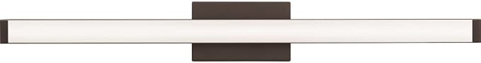 Lithonia Lighting 24-Inch LED Vanity Light with Warm White White Color Temperature, Contemporary Cylinder Bathroom Vanity Wall Light Fixture for Over The Mirror, Brushed Nickel