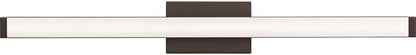 Lithonia Lighting 24-Inch LED Vanity Light with Warm White White Color Temperature, Contemporary Cylinder Bathroom Vanity Wall Light Fixture for Over The Mirror, Brushed Nickel
