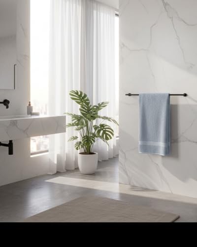 BIOLINEN Sky 6 Piece Towel Set, 2 Bath Towels 2 Hand Towels 2 Washcloths, 100% Cotton Soft Absorbent Towel Sets for Bathroom Home Gym Spa Travel