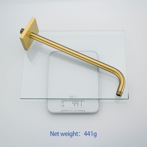 16 Inch Shower Head Extension Arm Wall Mounted Rainfall Extend Pipe Tube Stainless Steel Bathroom Accessories Champagne Bronze,SW-91018-16CB-SQ.