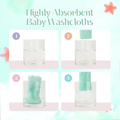 UNIMADE Baby Washcloths, Microfiber Coral Fleece Wash Cloths