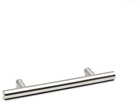 homdiy 50 Pack Cabinet Pulls Modern Drawer Pulls - HD201SN Kitchen Cabinet Handles Cupboard Handles Brushed Nickel Cabinet Hardware Stainless Steel Drawer Handls, 5in Hole Centers