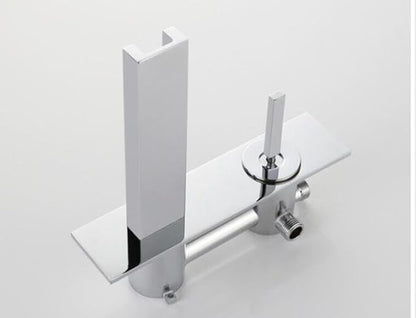 Brush Gold Wall Mounted Single Lever hot Cold Basin Faucet Brush Gold Black Toilet Sink Faucet Waterfall Crane Mixer