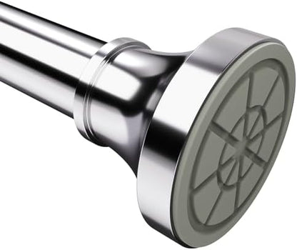 STARLATTA Shower Curtain Rod, 31-80 Inches Adjustable Tension Rod, 1-Inch Diameter Heavy Duty Rustproof Stainless Steel, No-Drill Spring Rod for Bathroom, Kitchen and Closet, Silver