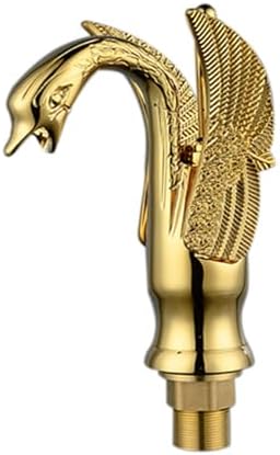 Vintage Brass Bathroom Faucet Retro Hot & Cold Water Sink Mixer Tap Gold Finish Short Design for Stylish Home Decor