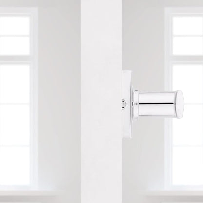 Kwikset Breton Dummy Door Handle, Single Sided Lever for Closets, French Double Doors, and Pantry, Polished Chrome Non-Turning Reversible Interior Push/Pull Lever