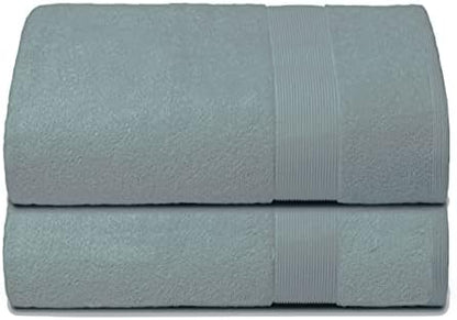 Belizzi Home Premium Cotton Oversized 2 Pack Bath Sheet 35x70-100% Pure Cotton - Ideal for Everyday use - Ultra Soft & Highly Absorbent - Machine Washable - Jade