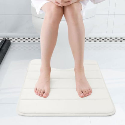 Buganda Memory Foam U-Shaped Toilet Rugs 24 x 20, Absorbent Bathroom mat