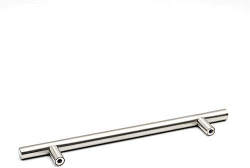 homdiy (100 Pack) Drawer Pulls Brushed Nickel Cabinet Pulls HD201SN Cabinet Hardware Euro Style Drawer Handles 6-1/4in Hole Centers Kitchen Cabinet Handles Cupboard Handles