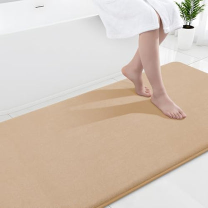 Smiry Memory Foam Bath Mat 70x24, Extra Soft and Absorbent Bathroom Rugs