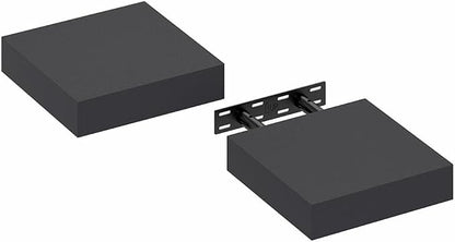 Furinno Tanna Floating Shelves for Wall Set of 2, 9 x 9 Wall Shelf, Wall Mounted Floating Shelf with Invisible Bracket, 2-Inch Thick, for Bathroom, Living Room, Bedroom, Home Office, Americano
