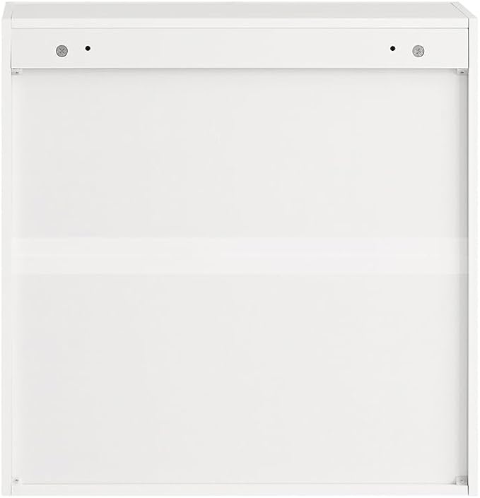 Haotian Wall Cabinet, Bathroom Storage, 23.6 x 11.8 x 23.6 in, MDF, White | Floating Wall Linen Storage Cabinet With Adjustable Shelf, Multi-Scene Bathroom Cabinet For Daily Home Storage, FRG231-W