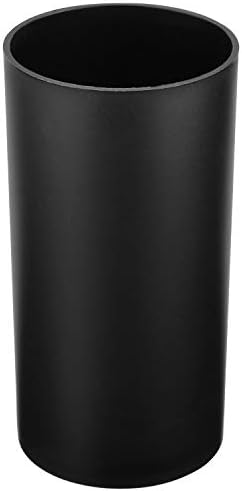 Bathroom Accessories Set 6 Piece - Trash Can, Toothbrush Holder, Toothbrush Cup, Soap Dispenser, Soap Dish, Toilet Brush Holder - Modern Bathroom Decor Set (Black)
