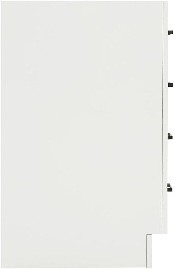ARIEL Hepburn 36-inch Bathroom Vanity Base Cabinet,Solid Wood, 2 Soft Closing Doors, 5 Dovetail Drawers, White