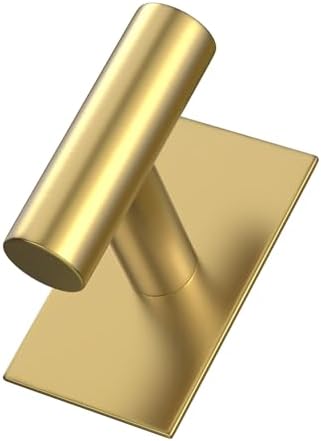 VAEHOLD Wall Towel Hooks, Heavy Duty Sticky Holder Waterproof Towel Hooks for Hanging Coat, Clothes, Closet Hook Wall Mount for Kitchen (Gold, 6 Pack)