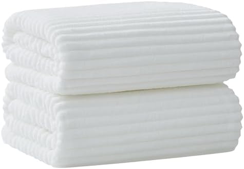 2 Piece Bath Sheets, 40"x80" Microfiber Bath Towels, White