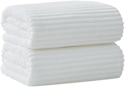 2 Piece Bath Sheets, 40"x80" Microfiber Bath Towels, White