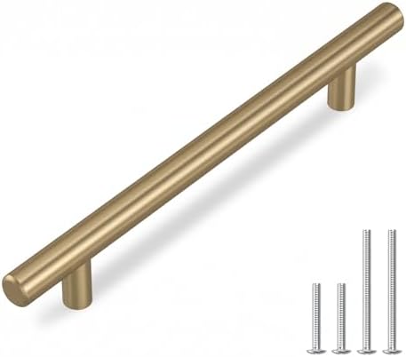 homdiy 100Pack 5in Cabinet Handles Champagne Bronze Kitchen Cabinet Pulls Drawer Pulls for Dresser Drawers