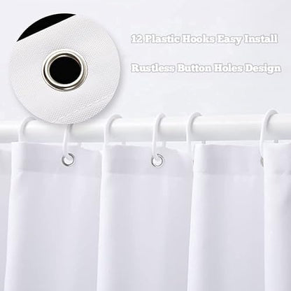 Small Stall Flower Blue Pink Spring Bathroom Shower Curtain Set