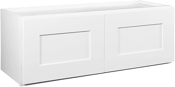 Design House 543272 Brookings Unassembled RTA (Ready-to-Assemble) Shaker Style Bridge Wall Kitchen Cabinet W3312 33x12x12, White