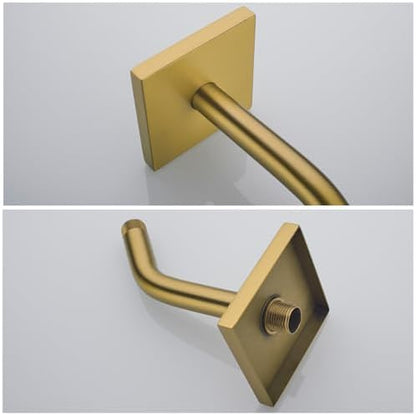 Stainless Steel Shower Arm Wall Mounted Shower Head Extension Pipe Bathroom Accessories 6 Inch Champagne Bronze,SW-91018-6CB-SQ.