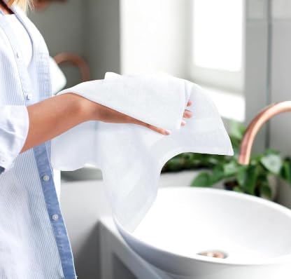 Cinara Bed & Bath Premium 100% Cotton Hand Towels – Soft, Quick Dry & Highly Absorbent – 16x27 Inches, Pack of 24 – Ideal for Bathroom, Salon, Gym, Spa & Everyday Use – White